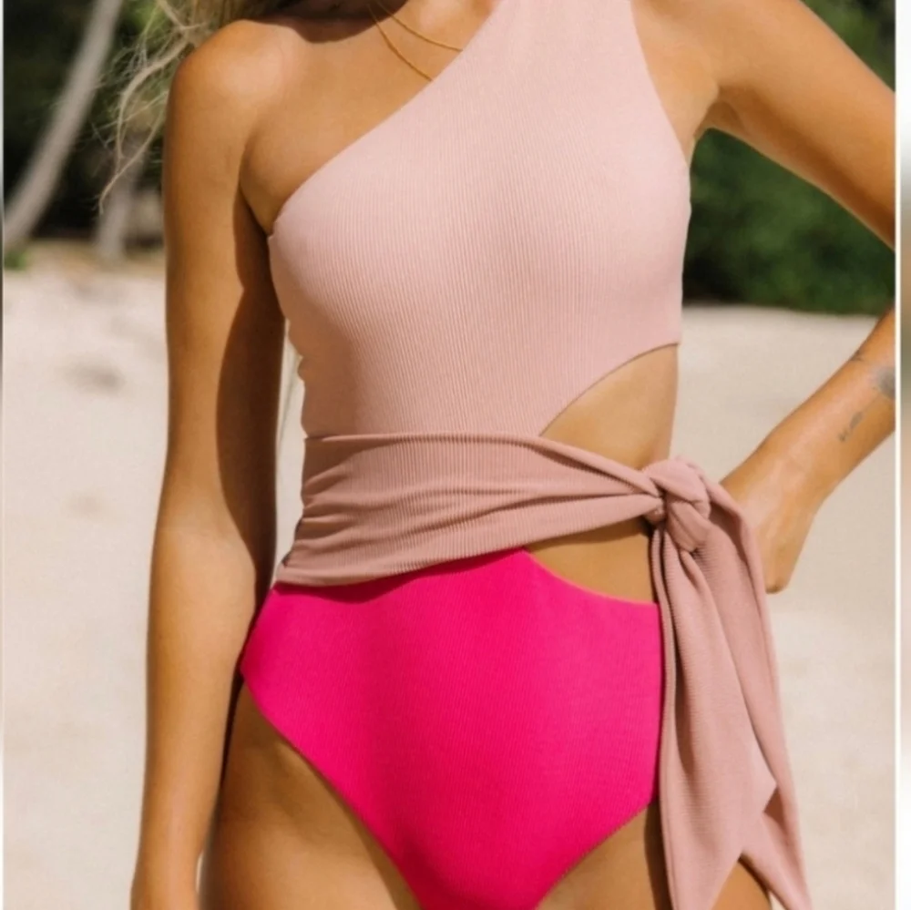 New!Beach Riot Claire One‎ Piece Ribbed Swimsuit